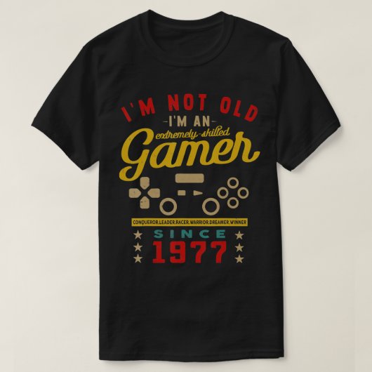 Imは古くないIm熟練した1977ビデオゲームGaming 1 Tシャツ (デザイン正面)