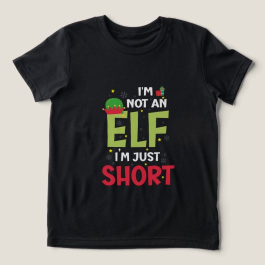 Imは小妖精や小人家族のクリスマスPjsマッチング トライブレンドＴシャツ (デザイン正面)