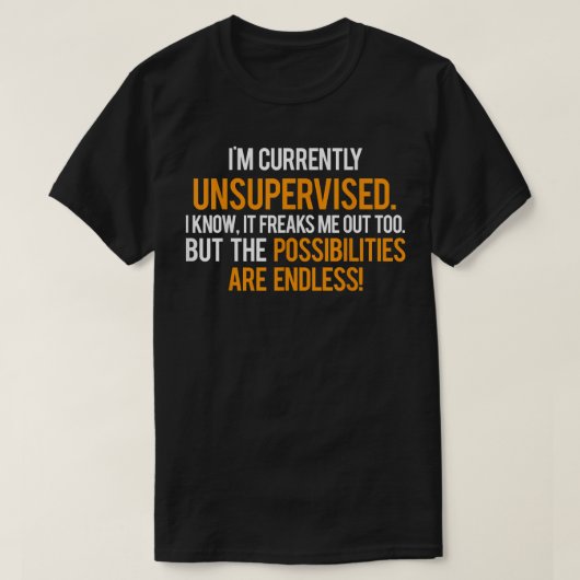IMは現在監督下にな いTCool皮肉おもしろい Tシャツ (デザイン正面)