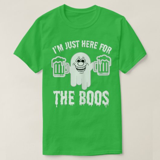 ImはBoosの面白いハロウィーン幽霊Cuのためにここだけ Tシャツ (デザイン正面)