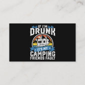 Imもし飲Its My Camping Friends Faultおもしろい Cam 名刺 (裏面)