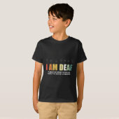 Imろう者ミュートの手話 Tシャツ (正面フル)