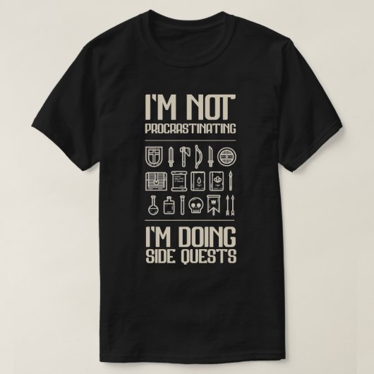 Imを先延ばしにしないImのサイドクエスト Tシャツ (デザイン正面)