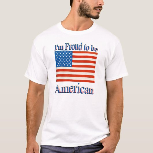 Imアメリカがあること誇りを持った Tシャツ (正面)