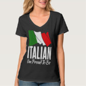 Imイタリアンにイタリアンフラグ誇りを持ったを付けイタリアンる Tシャツ (正面)