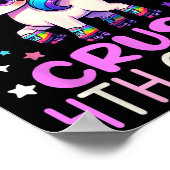 Imクラッシュ準備ができて4年生新学期ユニコーン ポスター (角)