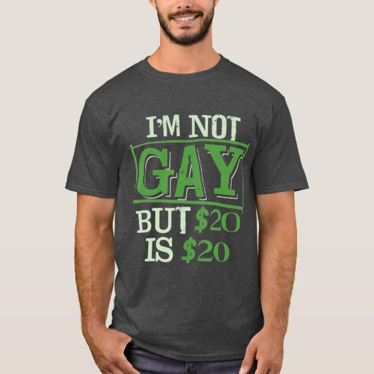 Imゲイではなく20はLGBTの20の友人おもしろい Tシャツ (正面)