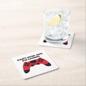 Imゲーマーが聞こえおもしろいない スクエアペーパーコースター (インサイチュ)