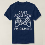 Imゲームのゲーマーコンソールで大人になれない Tシャツ (デザイン正面)