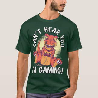 ImゲームTRe恐竜ギフトの音が聞こえおもしろいない Tシャツ
