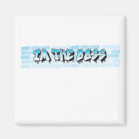 IMザボスグラフィティテーマブルー(ばちゃばちゃ)跳ねる絵を描 マグネット (正面)