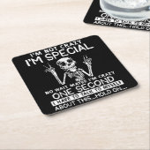 ImスペシャルNo Wait多分Imの熱狂するスカル スクエアペーパーコースター (アングル)