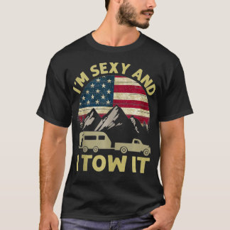 Imセクシーと私はそれを牽引アメリカ国旗Avan Camping Am Tシャツ