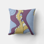IMソーブルーカッコいいイエローパープルレトロ装飾用クッション クッション (裏面)