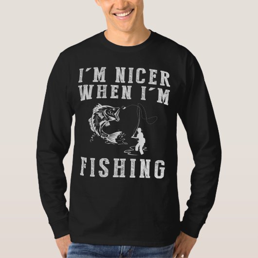 Imニッカーウィズアイム魚釣りおもしろいティー Tシャツ (正面)