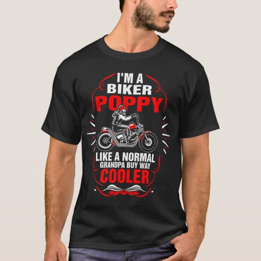 Imバイクもしくは自転車に乗る人のケシのTシャツ Tシャツ (正面)