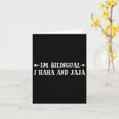 ImバイリンガルI HahaとJaj Spanglis おもしろいスペインの カード (黄色い花)