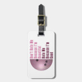 ImビューティフルImグッドボーリングピンク ラゲッジタグ (正面縦)
