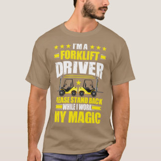 Imフォークリフトの運転頼むバックフォークリフトのOp Tシャツ