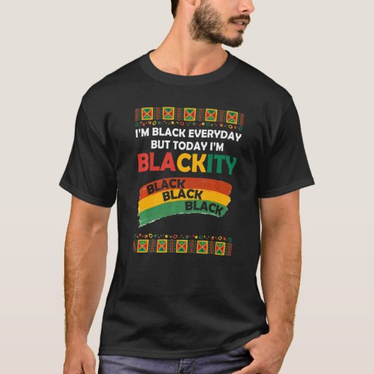 ImブラックティブラックアフリカンアメリカンメラニンプライドH Tシャツ (正面)