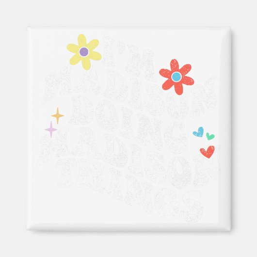 Imマディソンお母おもしろいさんの日 マグネット (正面)