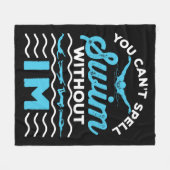 IMメドレリレーなしでは泳げない フリースブランケット (正面(横))