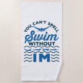 IMリレーがないと泳げない泳ぐ人 ビーチタオル (正面)