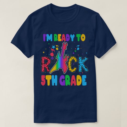 Imレディ・トゥ・ロック5年生ギター新学期70 Tシャツ (デザイン正面)