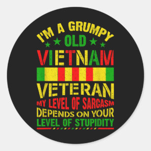 Im不機嫌な古いベトナムの退役軍人シャツVietnam War ラウンドシール
