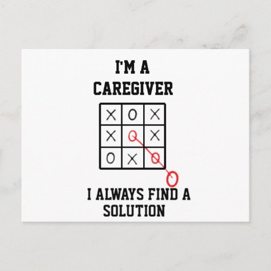 Im介護者私はいつも解決策のはがきを見つける ポストカード (正面)