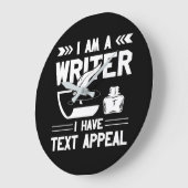 Im作家私に文字の懇願の作家のギフトがあります ラージ壁時計 (傾斜)