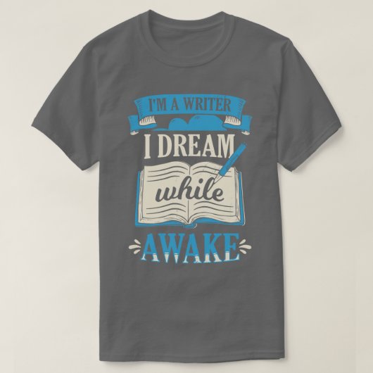 Im作家I夢を覚ましている間本の作家ギフト Tシャツ (デザイン正面)