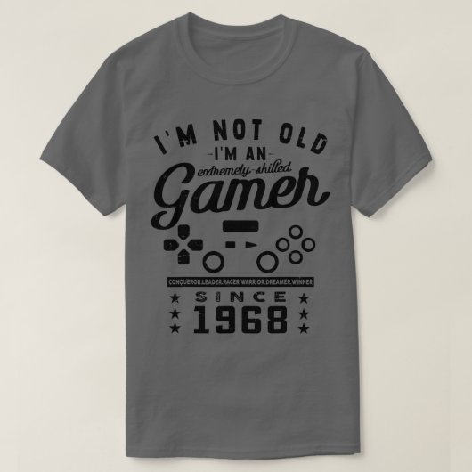 Im古くないIm熟練した1968ビデオゲームGaming Tシャツ (デザイン正面)