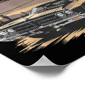 Im古くはないImクおもしろいリック車のグラフィックスMens & Wo ポスター (角)