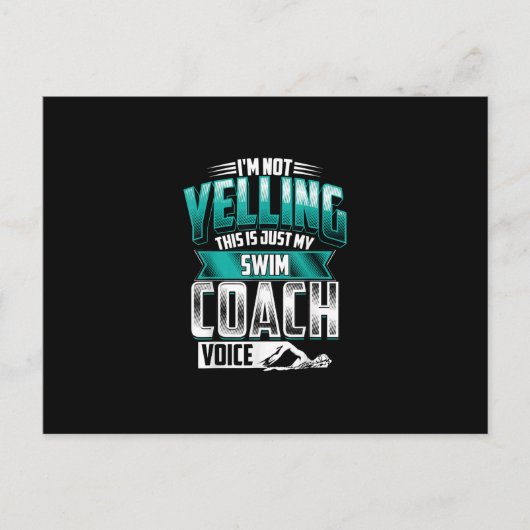 Im叫ばないスイムコーチボイススイーおもしろいミング 案内ポストカード (正面)