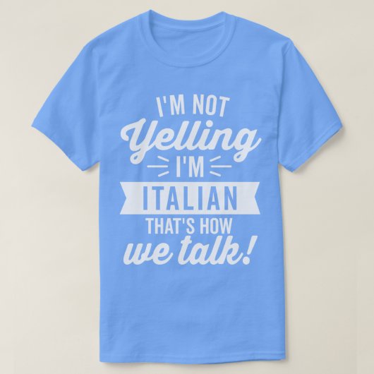 Im叫んでないIm白イタリアン色 Tシャツ (デザイン正面)