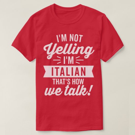 Im叫んでないIm白イタリアン色 Tシャツ (デザイン正面)