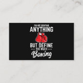 Im否定しないおもしろいボクシング恋人アマチュア 名刺 (裏面)
