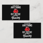 Im否定しないおもしろいボクシング恋人アマチュア 名刺 (正面/裏面)