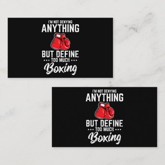 Im否定しないおもしろいボクシング恋人アマチュア 名刺 (正面/裏面)