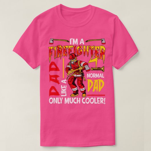 Im消防士パパ定義の多クールい父 Tシャツ (デザイン正面)