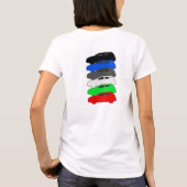 iM熱狂者の女性の白いTシャツ Tシャツ (裏面)