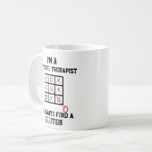 Im物理的なセラピスト私はいつも解決策を見つける コーヒーマグカップ (正面左)