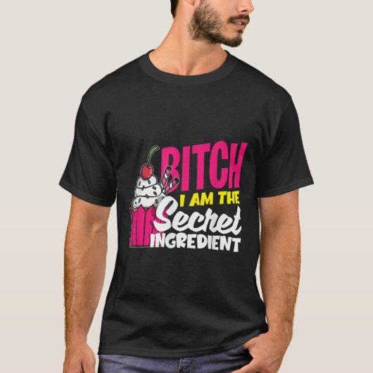 Im秘密の成分 – おもしろいベーカー女性メンズGif Tシャツ (正面)