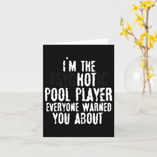 Im精神病熱プールのプレーヤー – 8ボールプール カード (黄色い花)