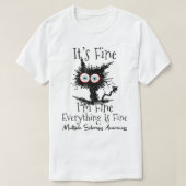 Im素晴らし猫素晴らし多発性硬化症認識度 Tシャツ (デザイン正面)