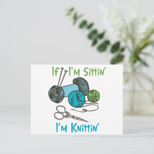 Im編み物 ポストカード (スタンド正面)