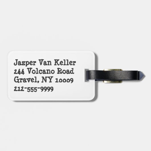 Im美しいImよいバスケットボール ラゲッジタグ (裏面横)