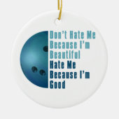 Im美しいImよいボーリングをする青 セラミックオーナメント (正面)