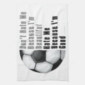 Im美しいIm良いサッカーボール キッチンタオル (縦)